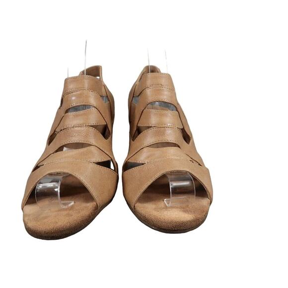 Aerosoles Shoes Womens 10 Sandal Pumps Fashion Comfort Slingback Brown Open Toe - Picture 3 of 14